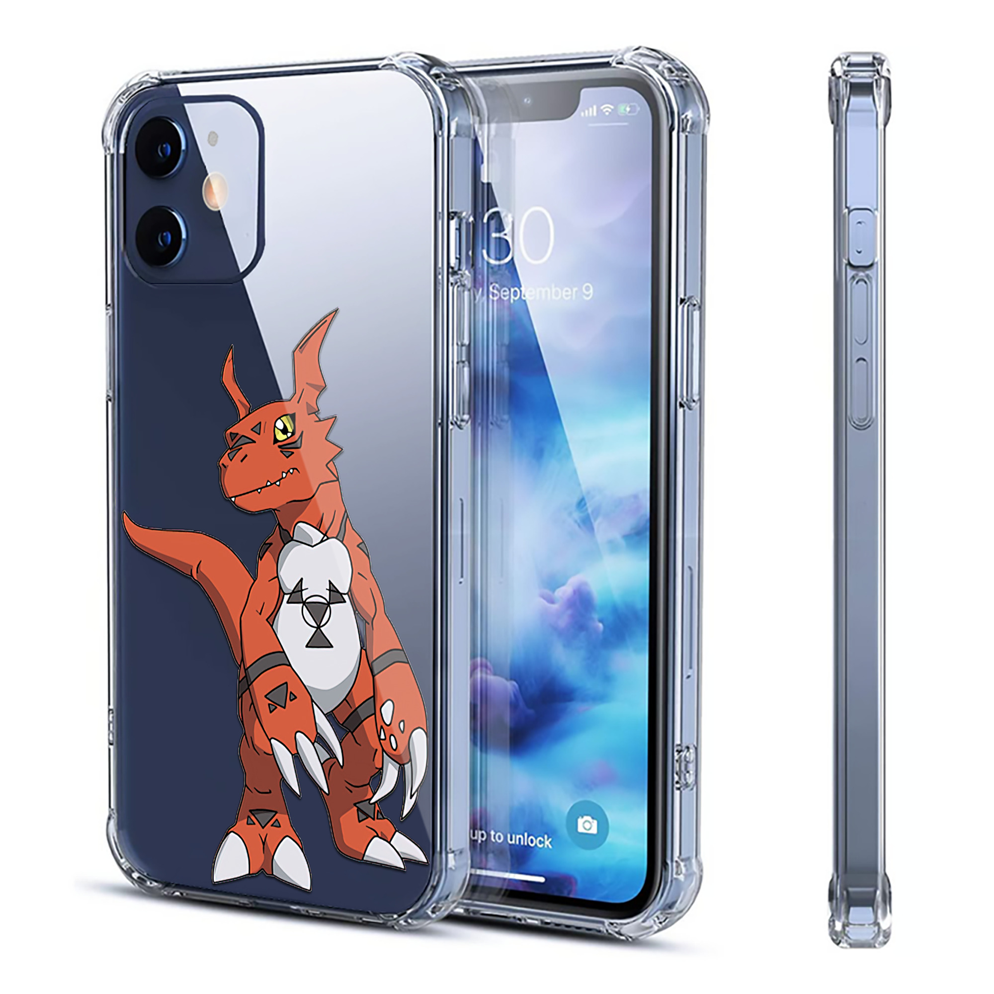 （画像用） Digimon デジタルモンスター/デジモン 【iPhone 12シリーズ対応】透明スマホケース（クリアソフトケース）
